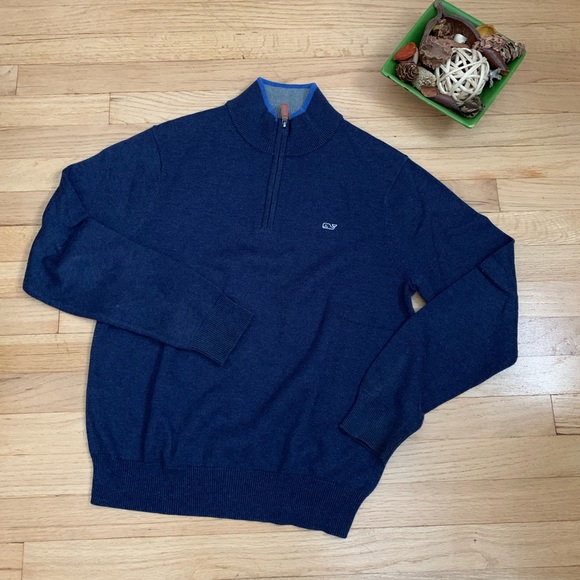 ⬇️Vineyard Vines Pullover Sweater Navy Men XS - Picture 1 of 3